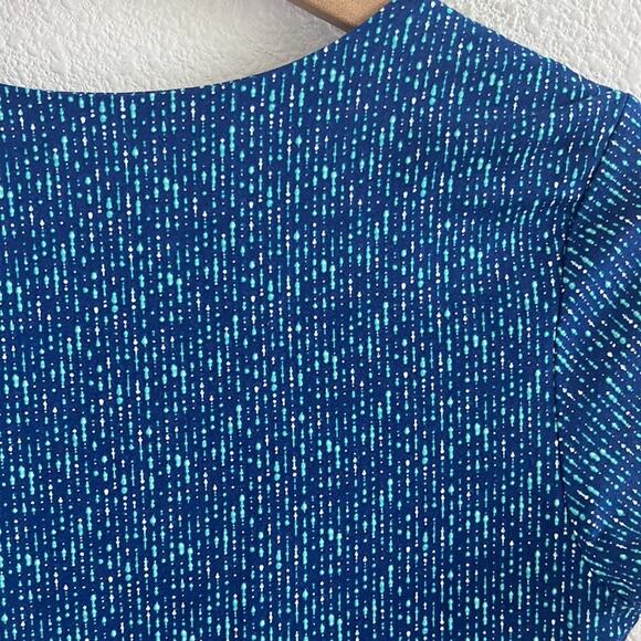 Soybu Yoga Performance Lifestyle Dress Active Dress Blue Geo Stretch Small - Picture 6 of 6